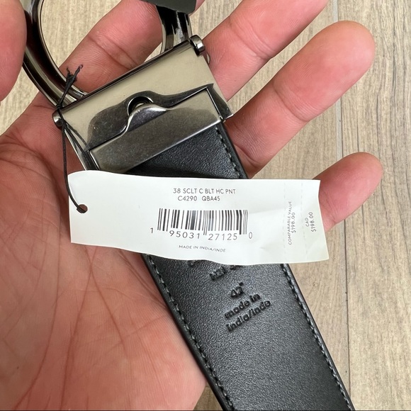 Coach Sculpted Signature Buckle Cut To Size Reversible Belt - Picture 6 of 6